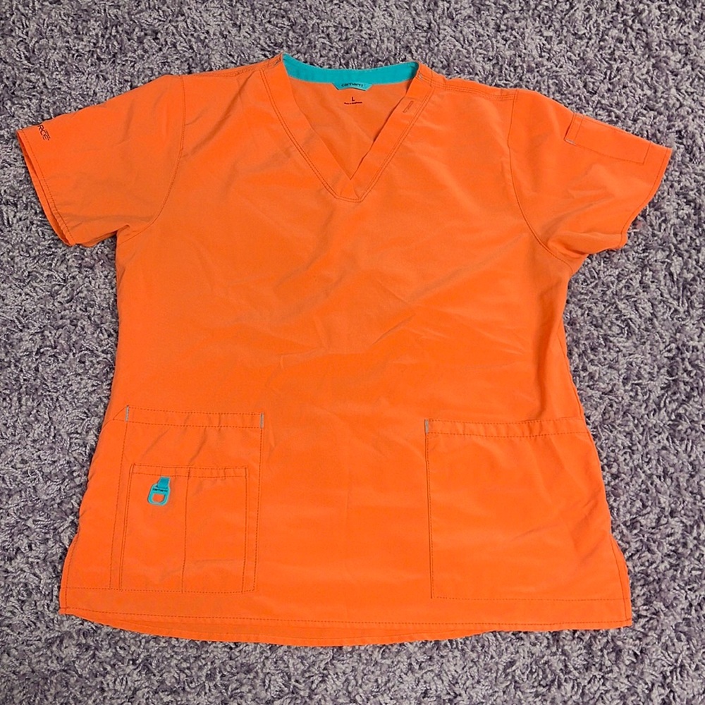 Carhartt Orange Scrub Top